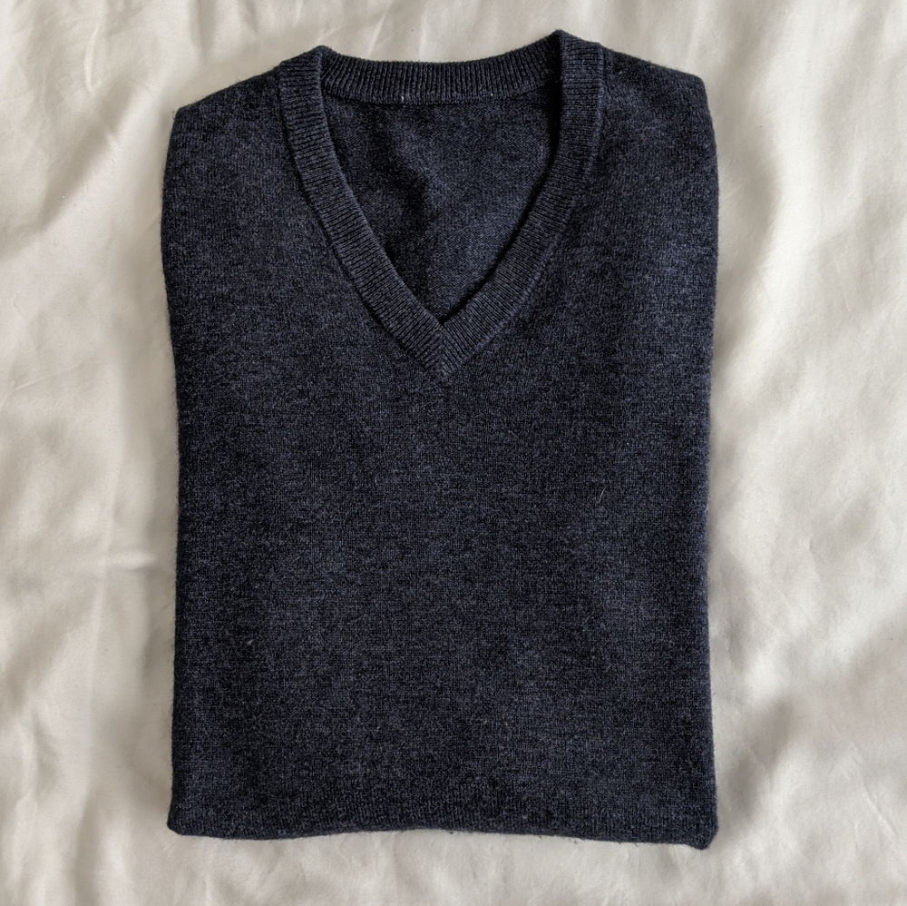 COS Navy Blue Merino Wool Sweater